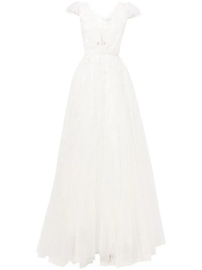 Charm Sequin-Embellished Tulle Gown