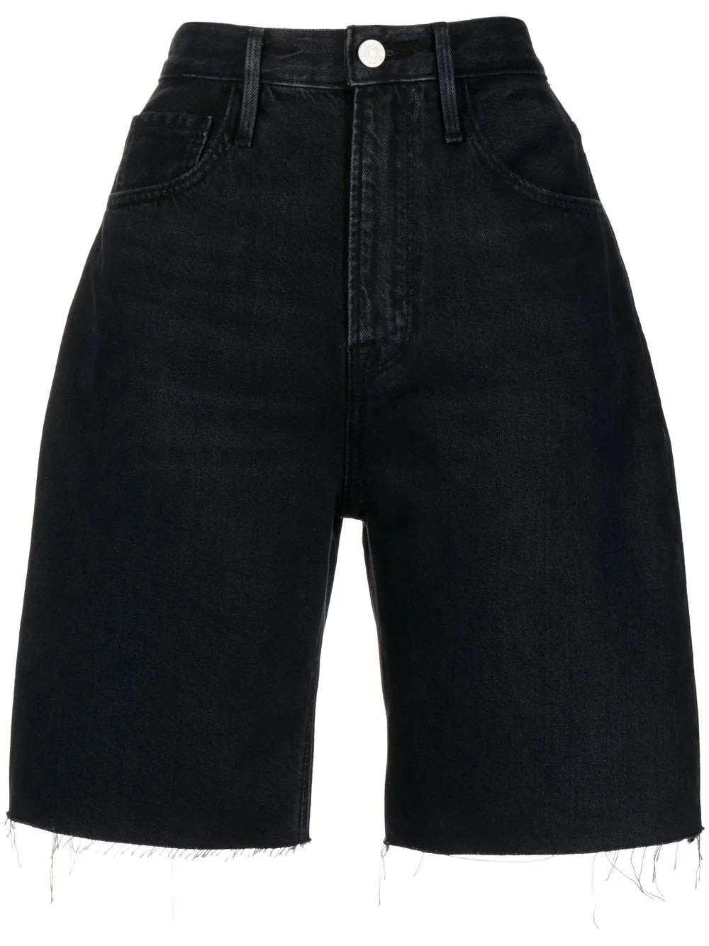Wide-Leg Denim Shorts