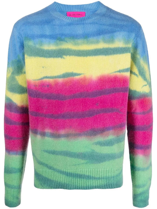 Striped Tie-Dye Cashmere Jumper
