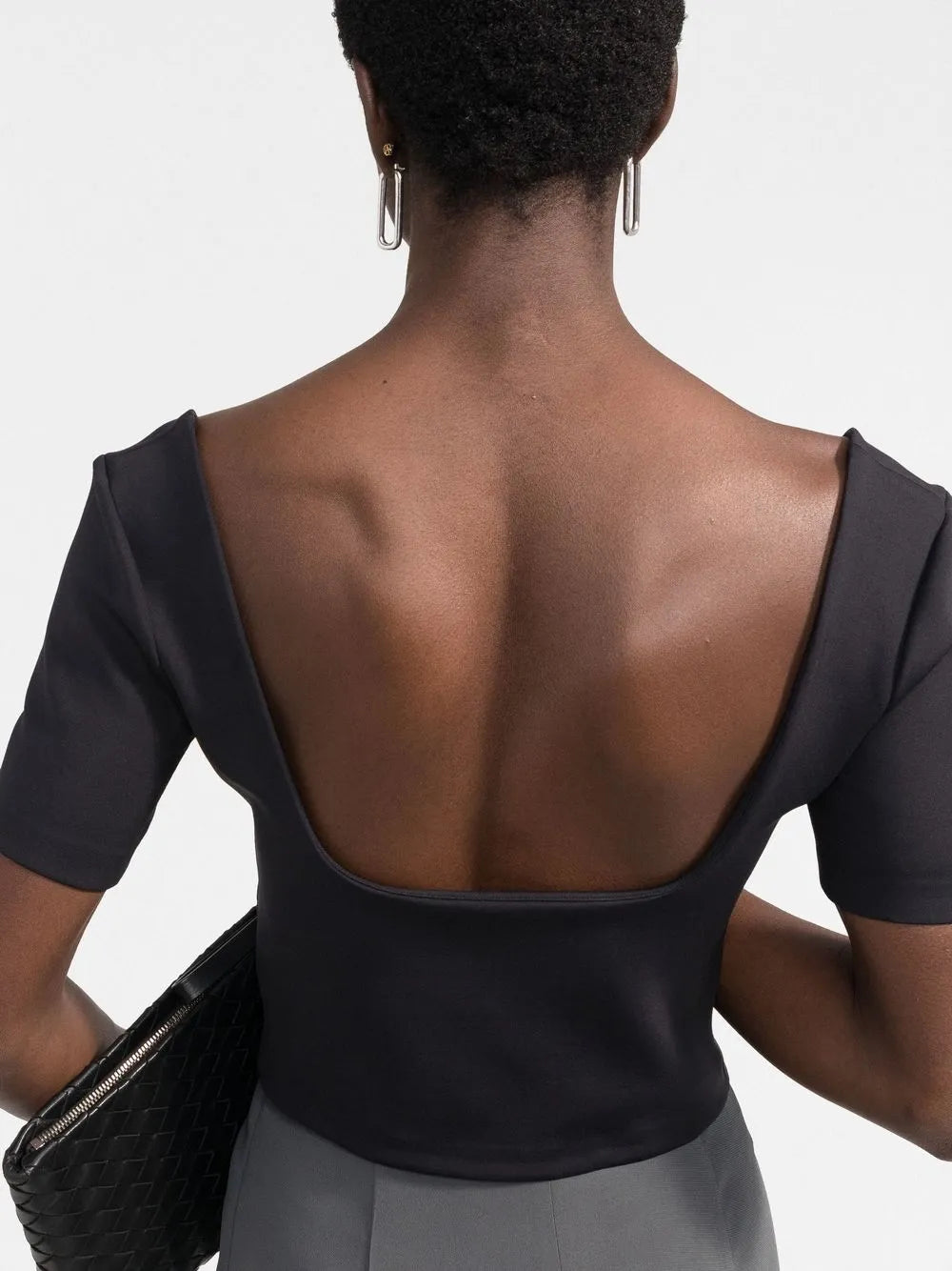 Square-Neck Short-Sleeve Top