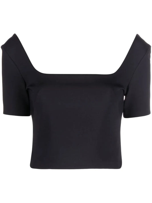 Square-Neck Short-Sleeve Top