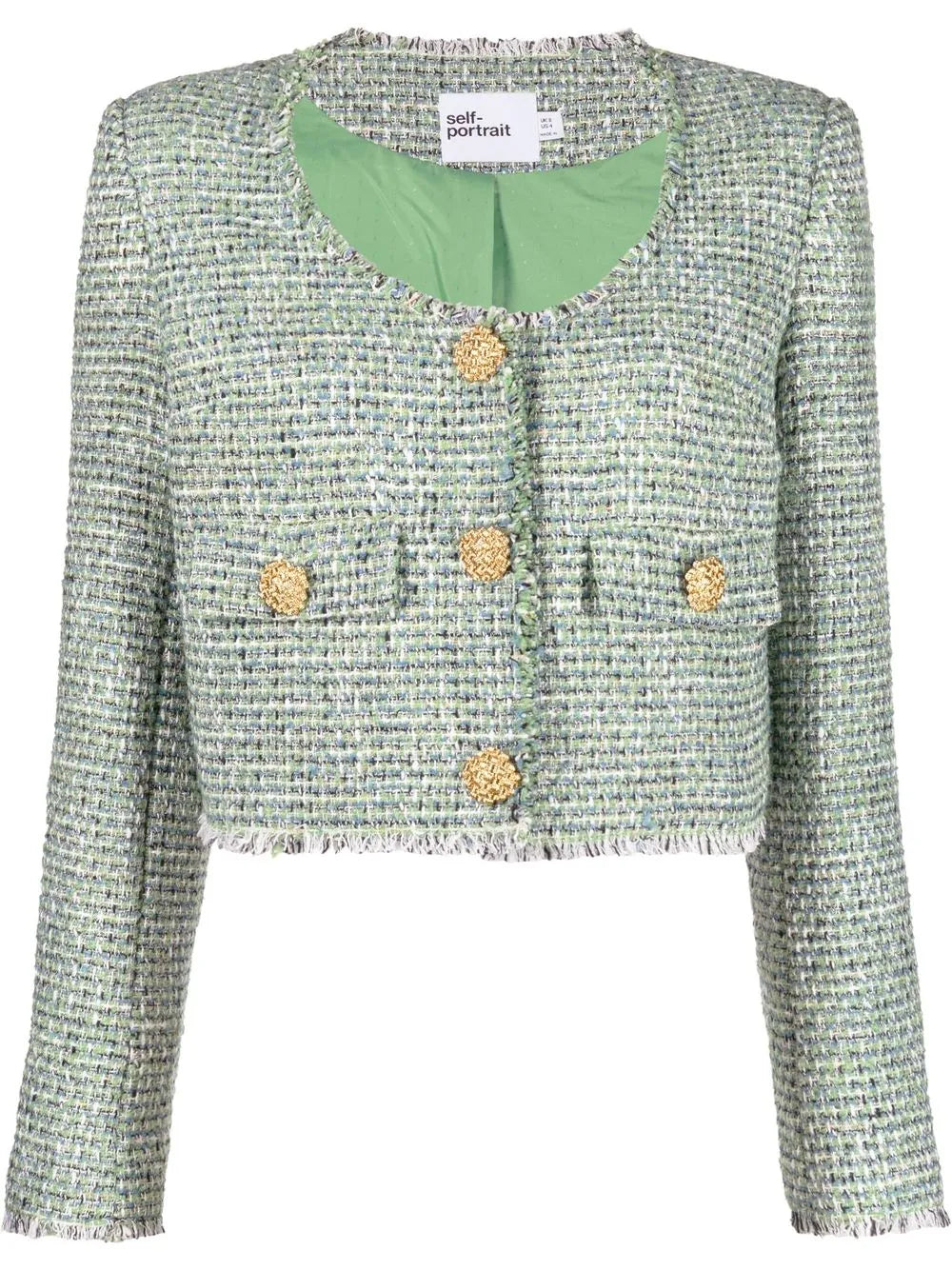 Tweed Scoop-Neck Jacket