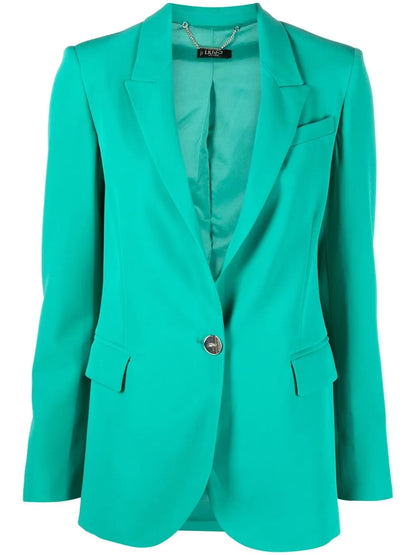 Peak-Lapels Single-Breasted Blazer
