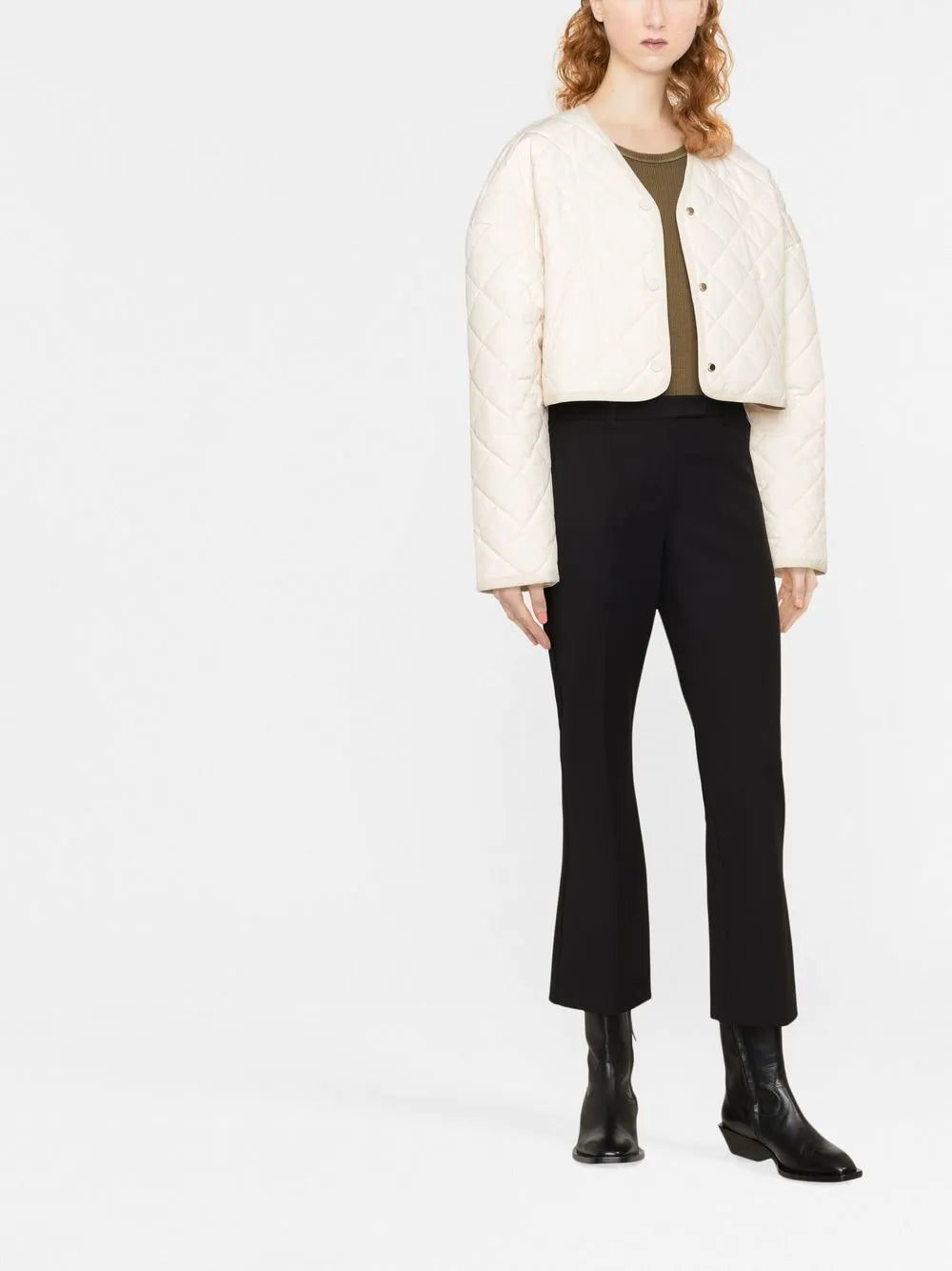 Mid-Rise Kick Flare Trousers