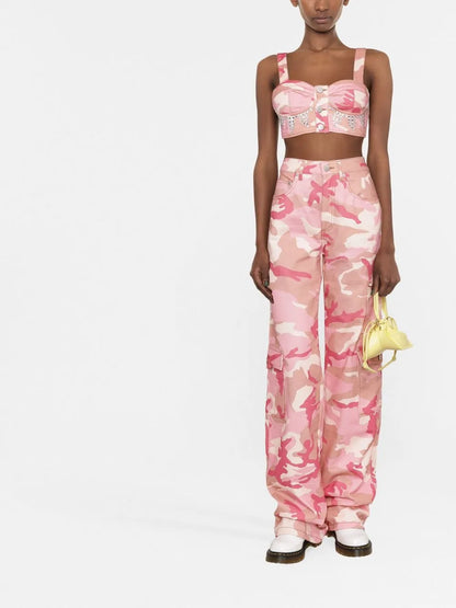 Crystal-Embellished Bustier Top