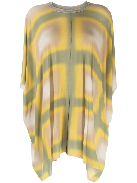 Minerva Draped Geometric-Print Top