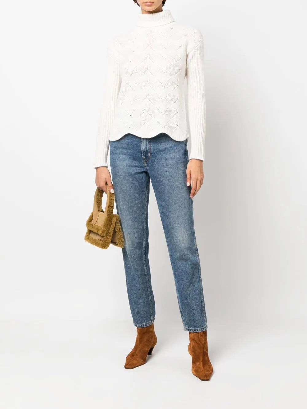 Pointelle-Knit Jumper
