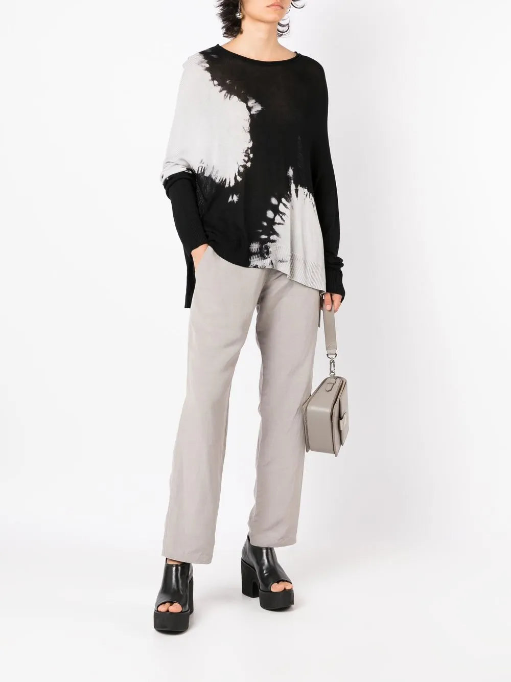 High-Waisted Straight-Leg Trousers
