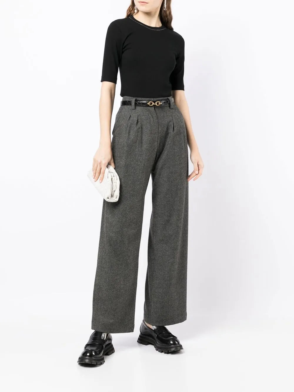 Monili-Detail Cotton T-Shirt
