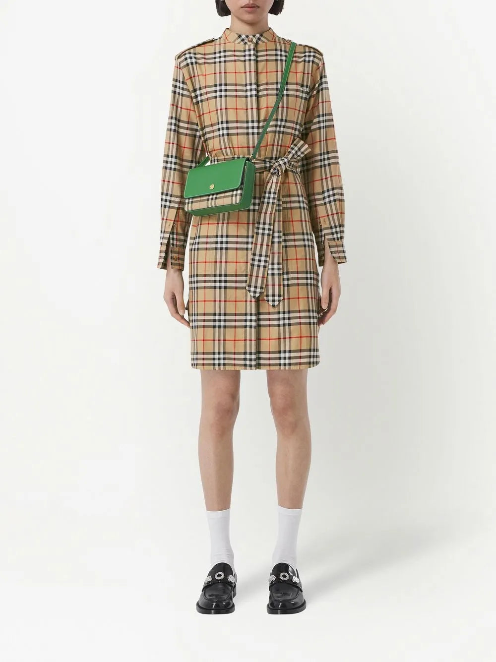 Vintage-Check Shirt Dress
