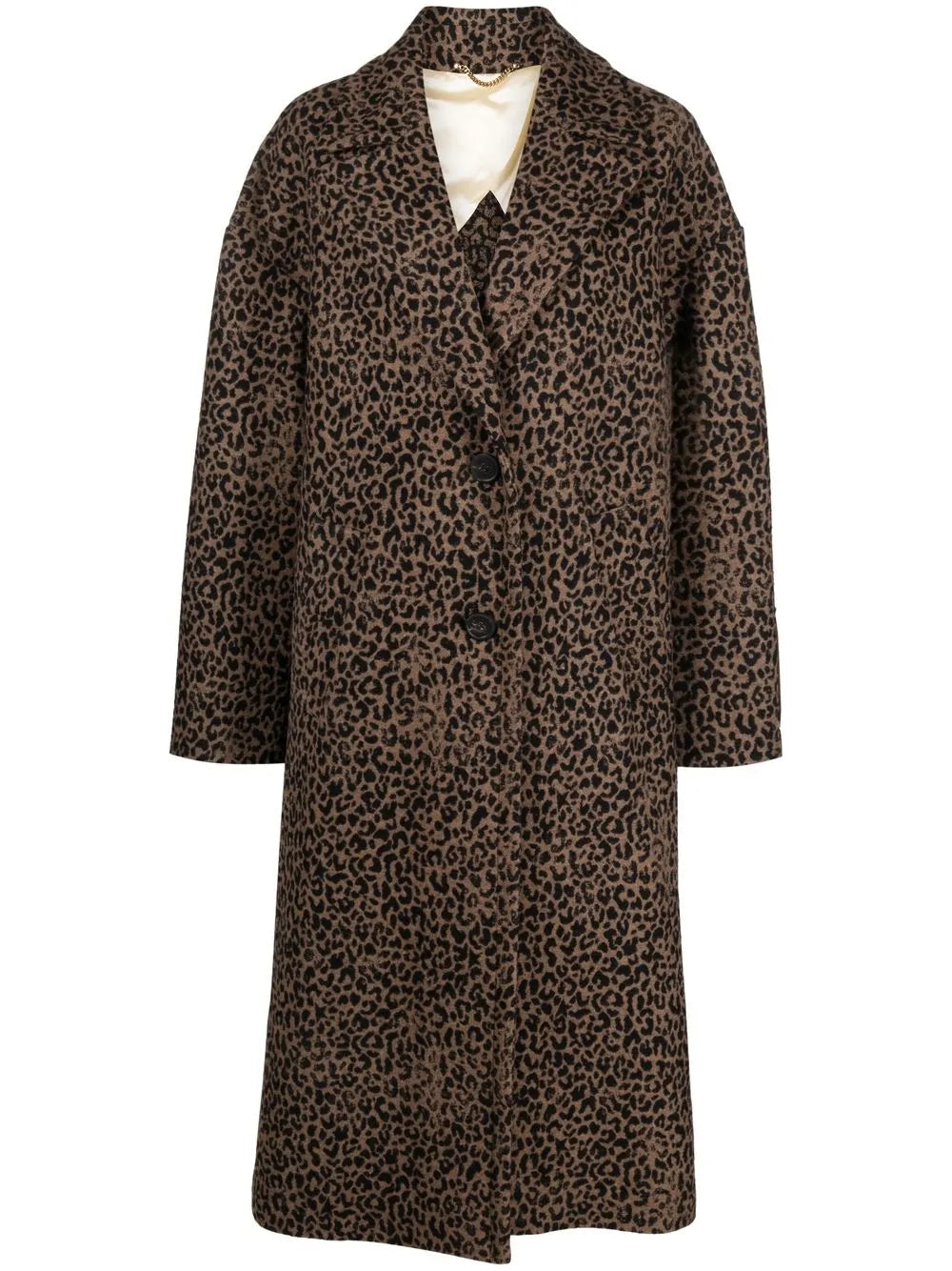 Leopard-Print Oversized Coat