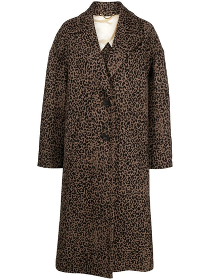 Leopard-Print Oversized Coat