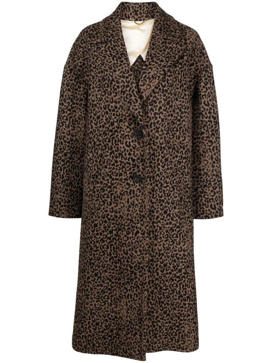 Leopard-Print Oversized Coat
