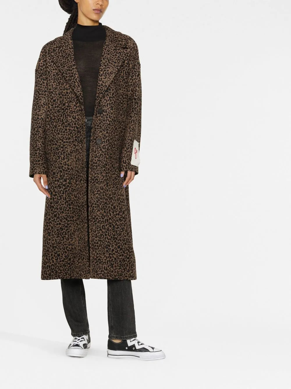 Leopard-Print Oversized Coat