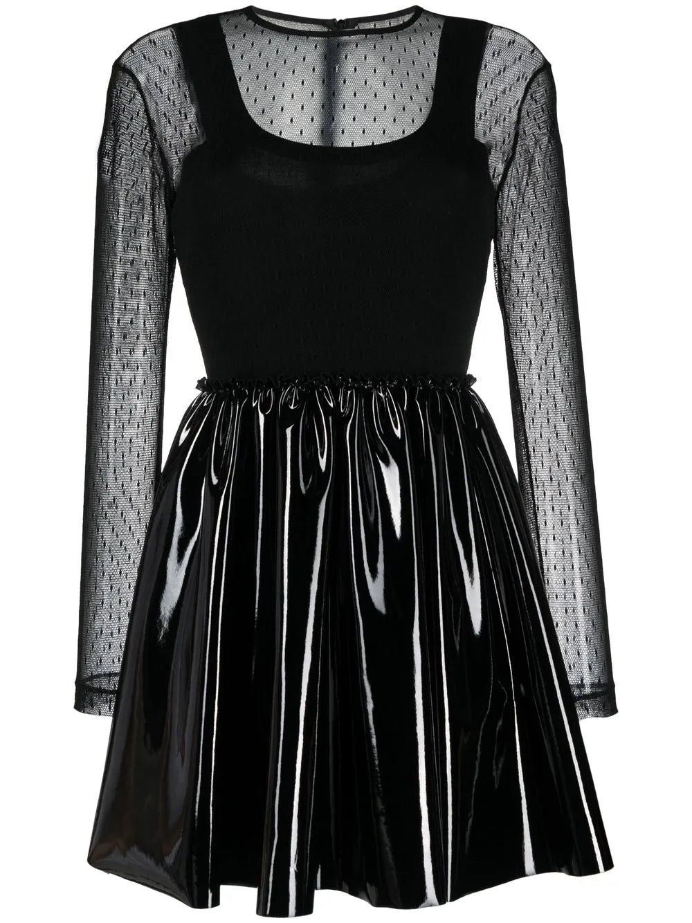 High-Shine Panel Detail Dress