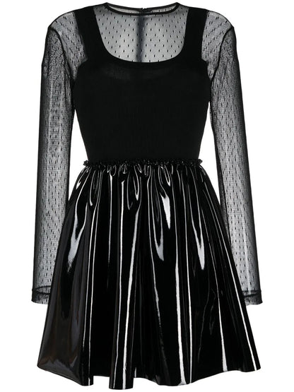 High-Shine Panel Detail Dress