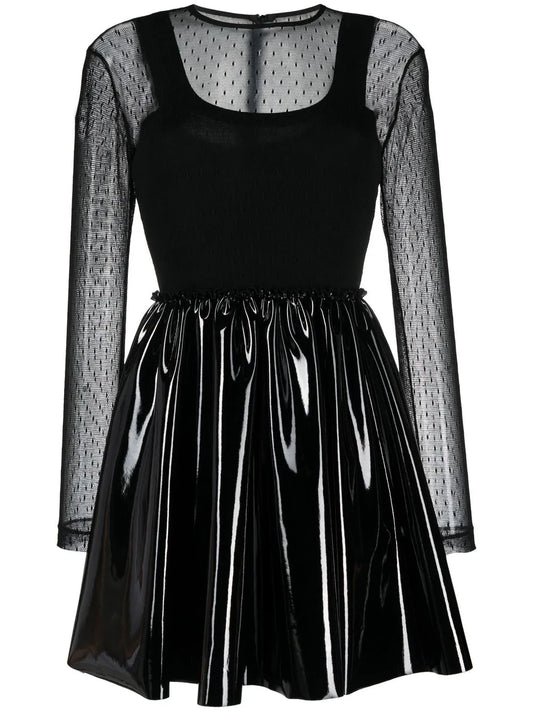 High-Shine Panel Detail Dress