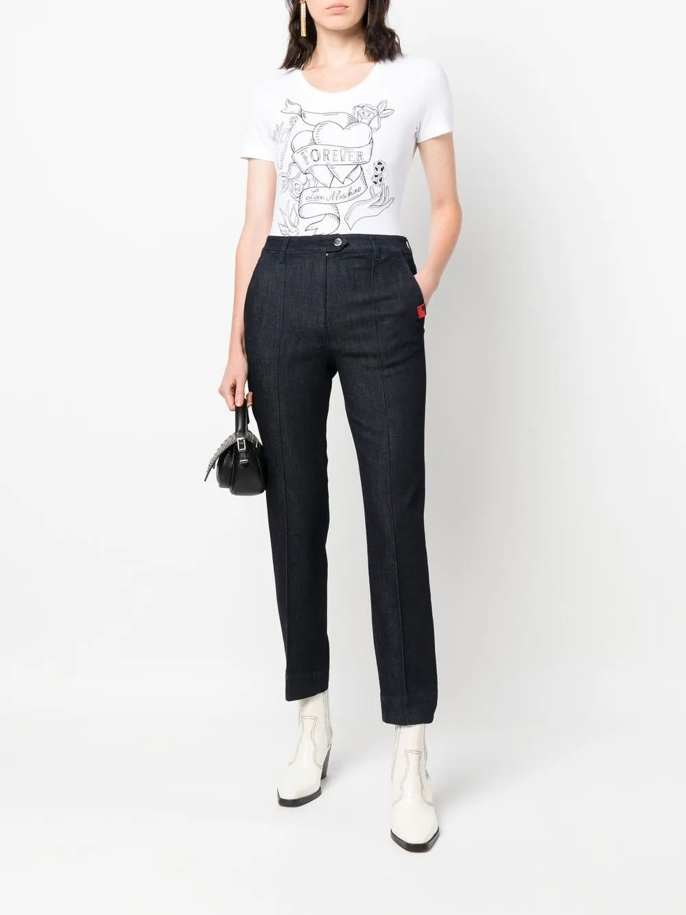 Slogan-Print Short-Sleeved T-Shirt