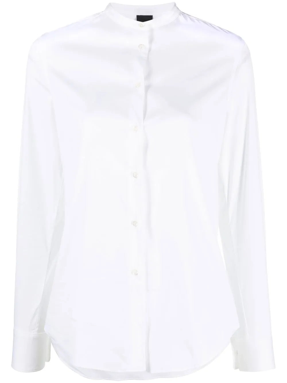 Collarless Button-Up Shirt
