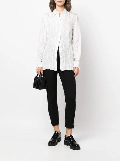 Slim-Fit High-Waisted Trousers