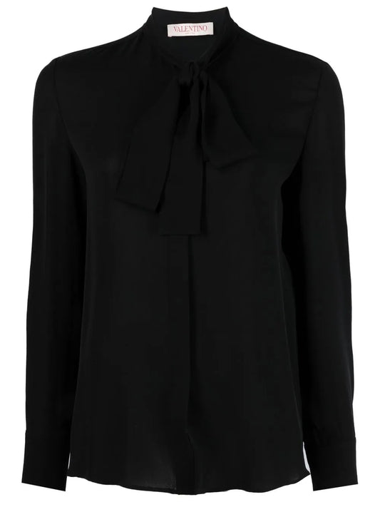 Long-Sleeve Silk Shirt