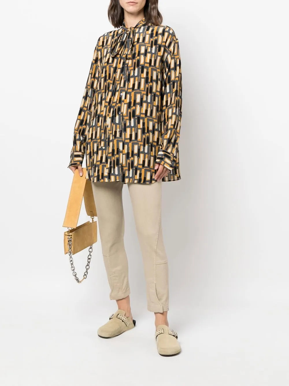 High-Waisted Wool Trousers