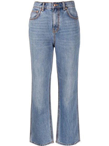 Straight-Leg Denim Jeans