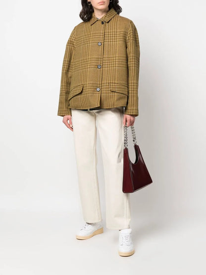Checked Single-Breasted Jacket