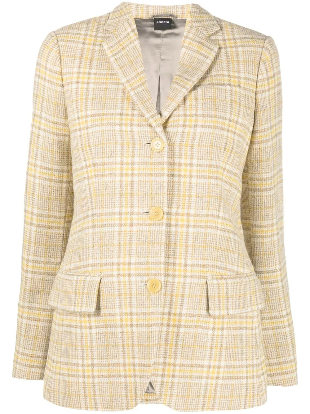 Checked Single-Breasted Blazer