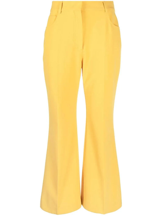 Kick-Flare Cropped Trousers
