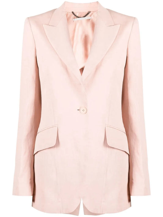 Buttoned Single-Breasted Blazer