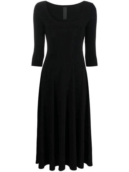 U-Neck Skater Midi Dress
