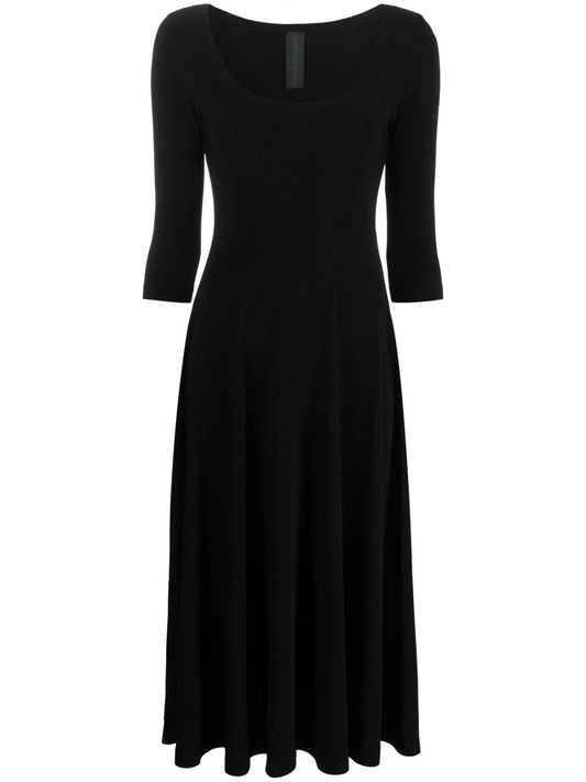 U-Neck Skater Midi Dress