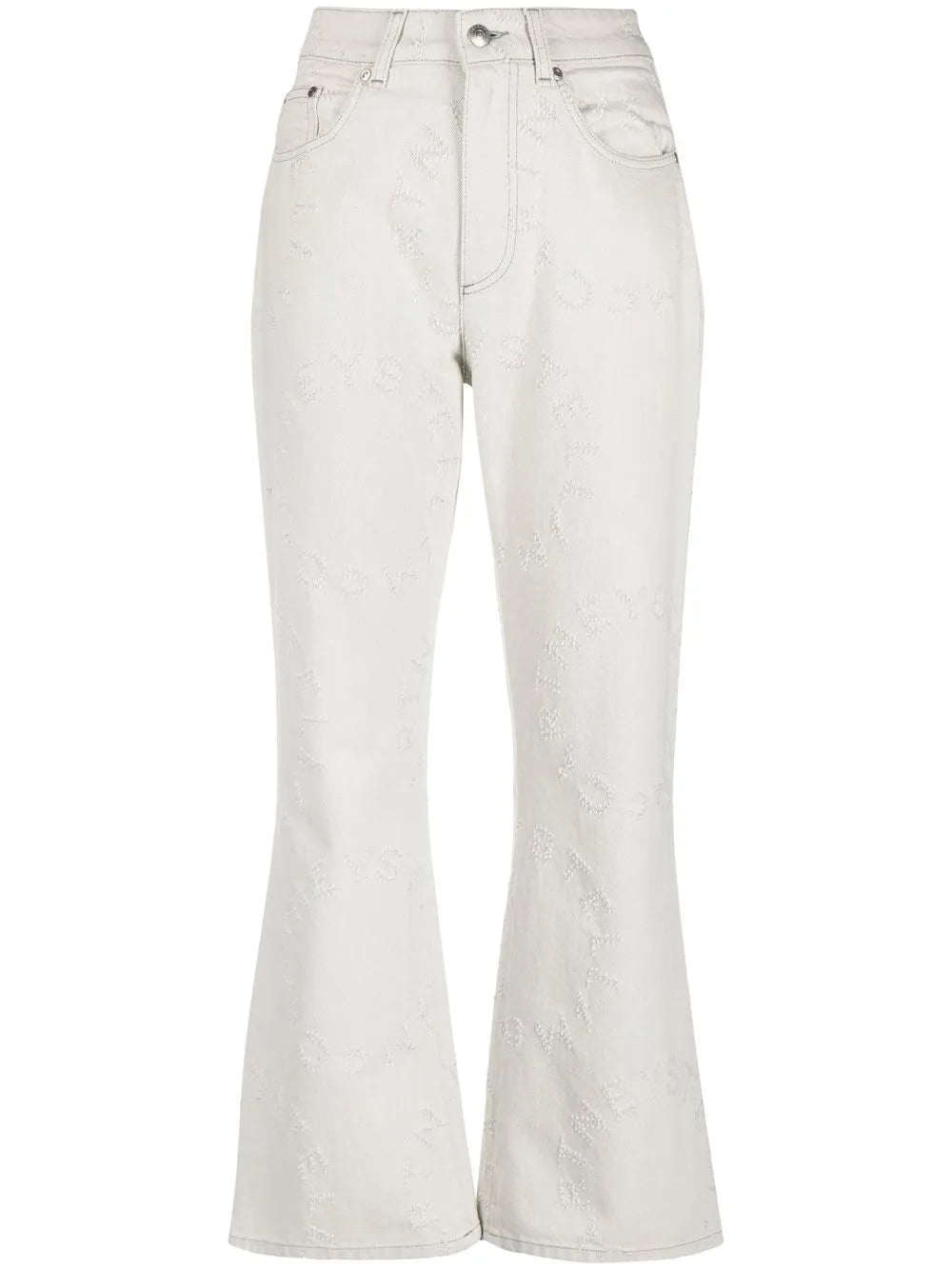 Logo Flared High-Waisted Trousers