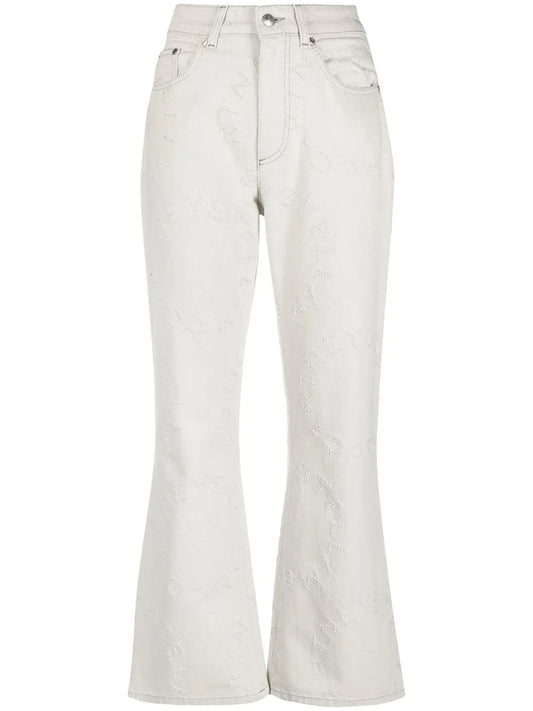 Logo Flared High-Waisted Trousers