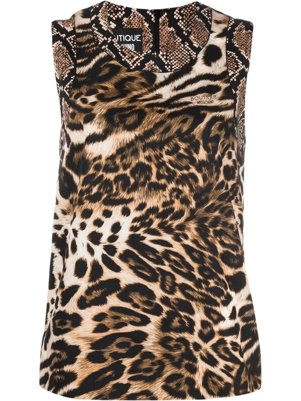 Animal-Print Sleeveless Vest Top
