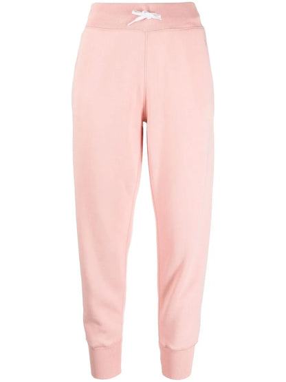 Drawstring-Waist Cotton-Blend Track Pants