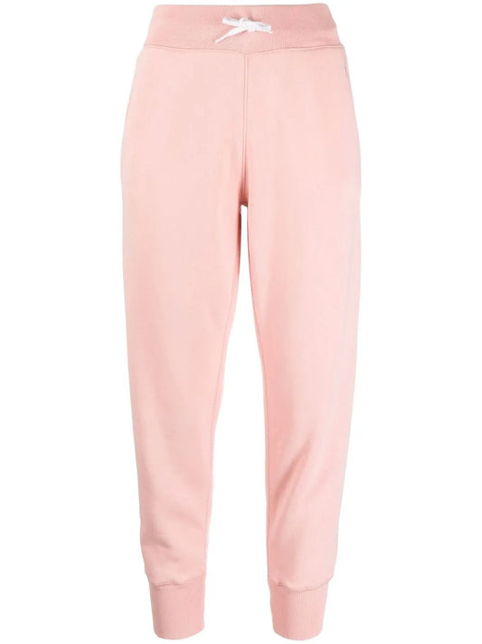 Drawstring-Waist Cotton-Blend Track Pants
