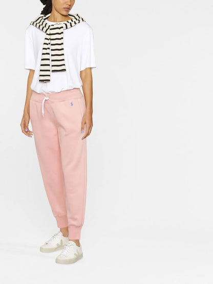 Drawstring-Waist Cotton-Blend Track Pants