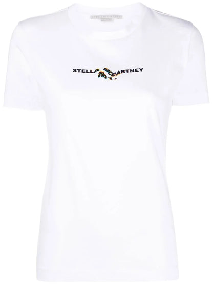 2001 Glitch Logo-Print T-Shirt