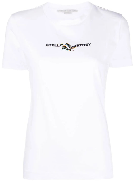 2001 Glitch Logo-Print T-Shirt