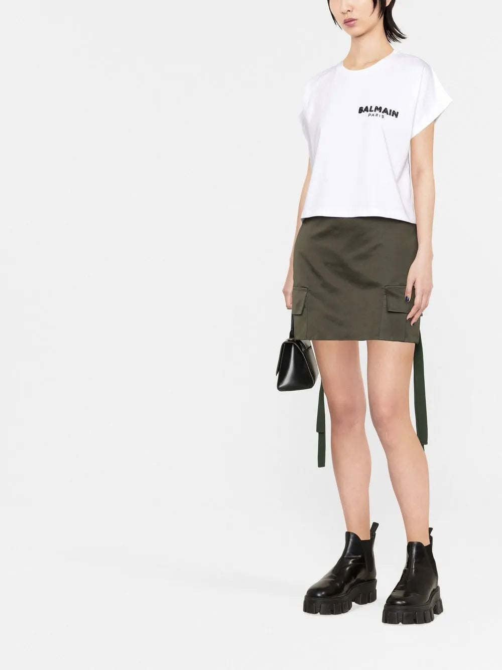 Sequin Logo Round Neck T-Shirt