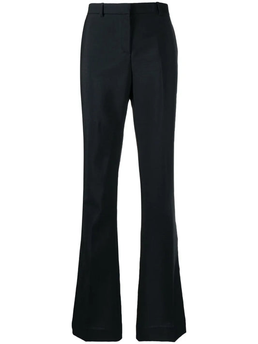 Flared Low-Rise Trousers