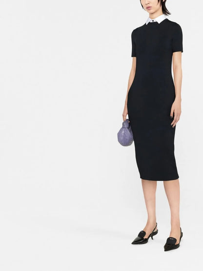 Short-Sleeve Midi Dress