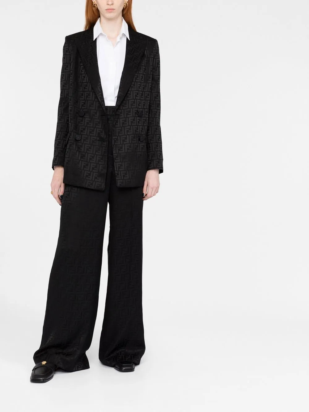 Ff Monogram Double-Breasted Blazer