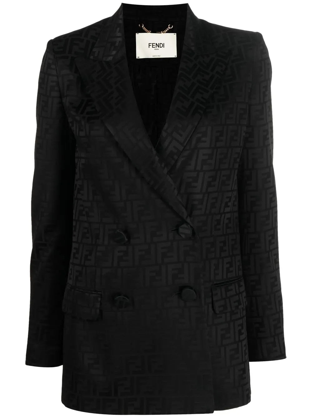 Ff Monogram Double-Breasted Blazer