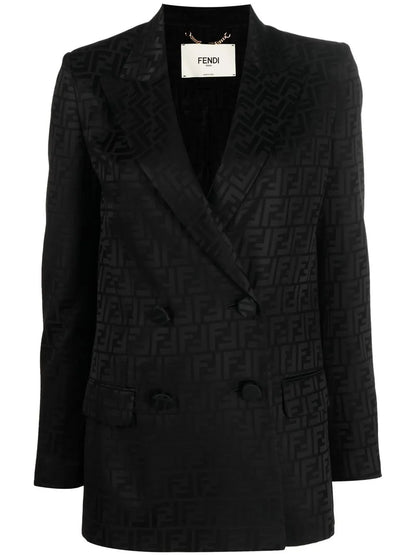 Ff Monogram Double-Breasted Blazer