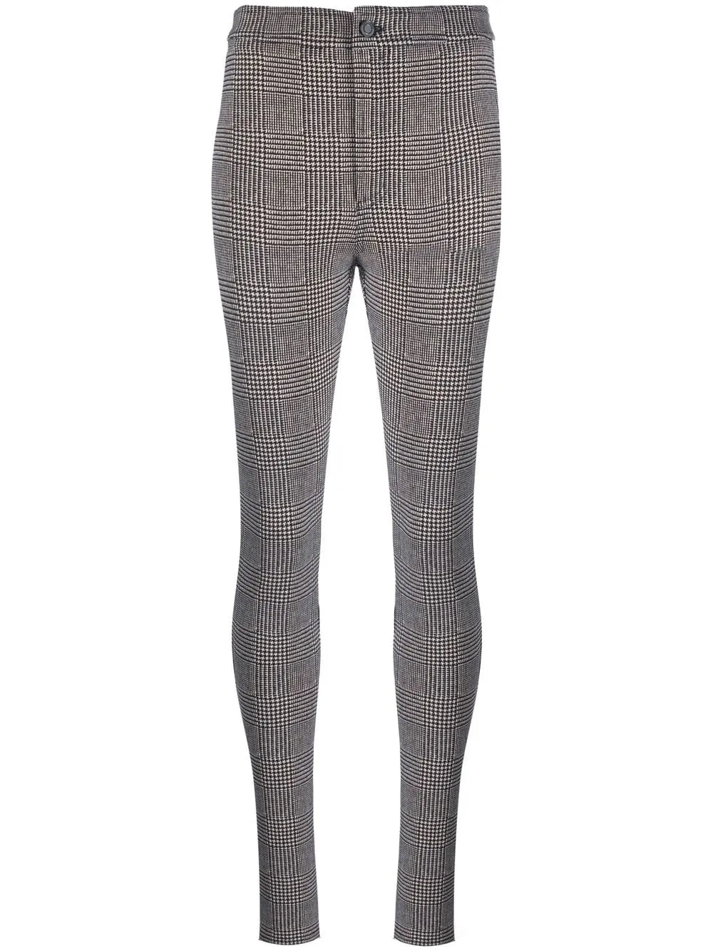 Check-Patterned Skinny Trousers