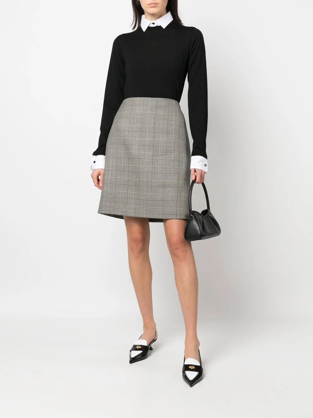 Prince Of Wales Check-Print Skirt