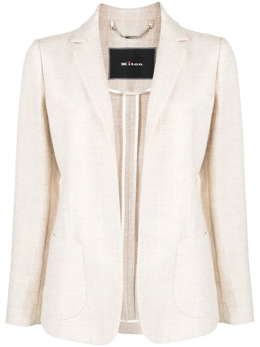 Pinstripe-Print Single-Breasted Blazer